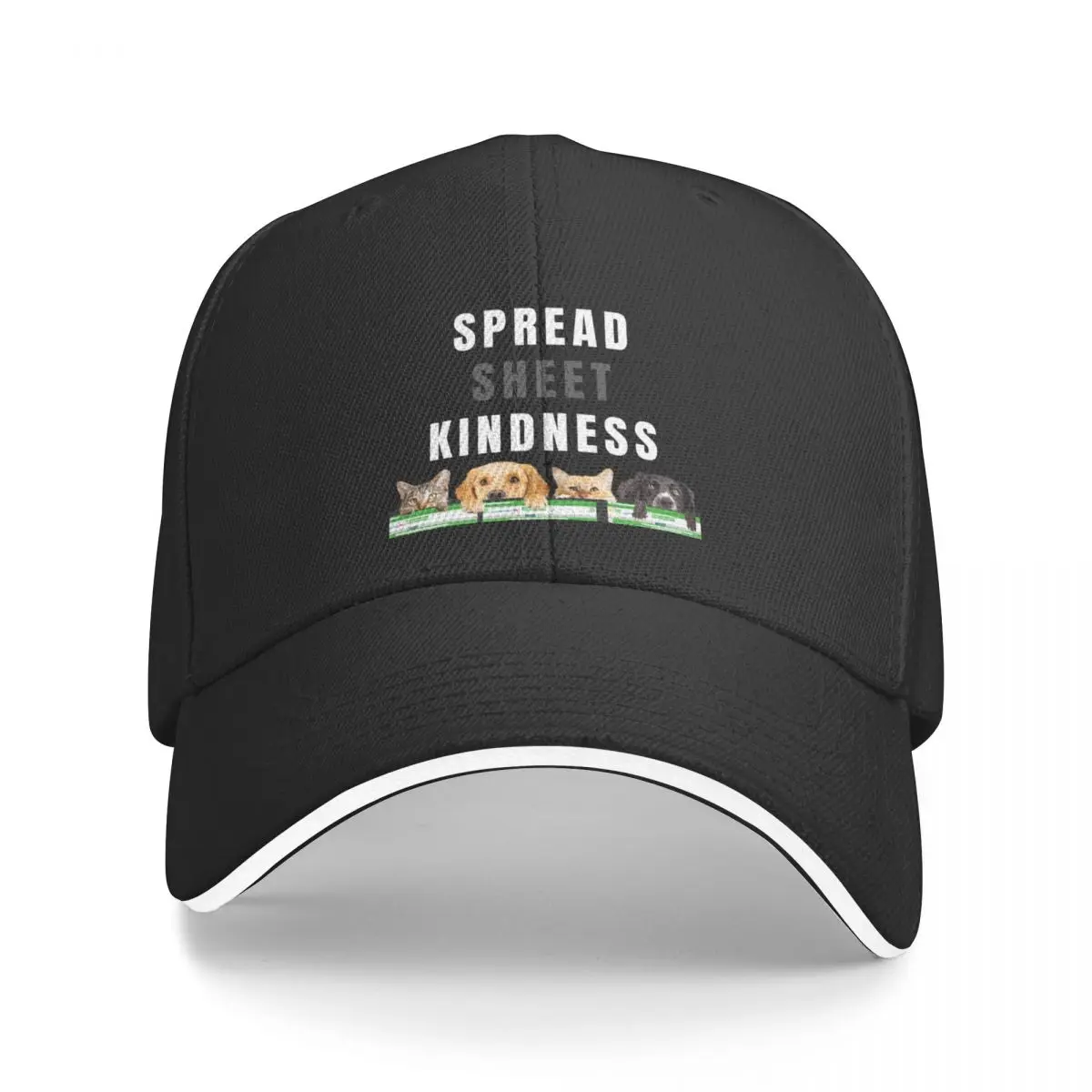 Spread sheet Kindness Baseball Cap Rave tea Hat Male Women's