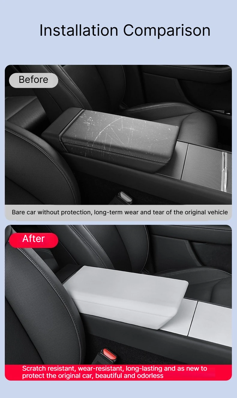 Für Tesla Model 3 Y YL 2025 2026 Silikon-Abdeckung für den hinteren Bildschirm-Luftauslass, Armlehnenabdeckung, wasserdichtes Innenraum-Schutz-Zubehör – Detail 16