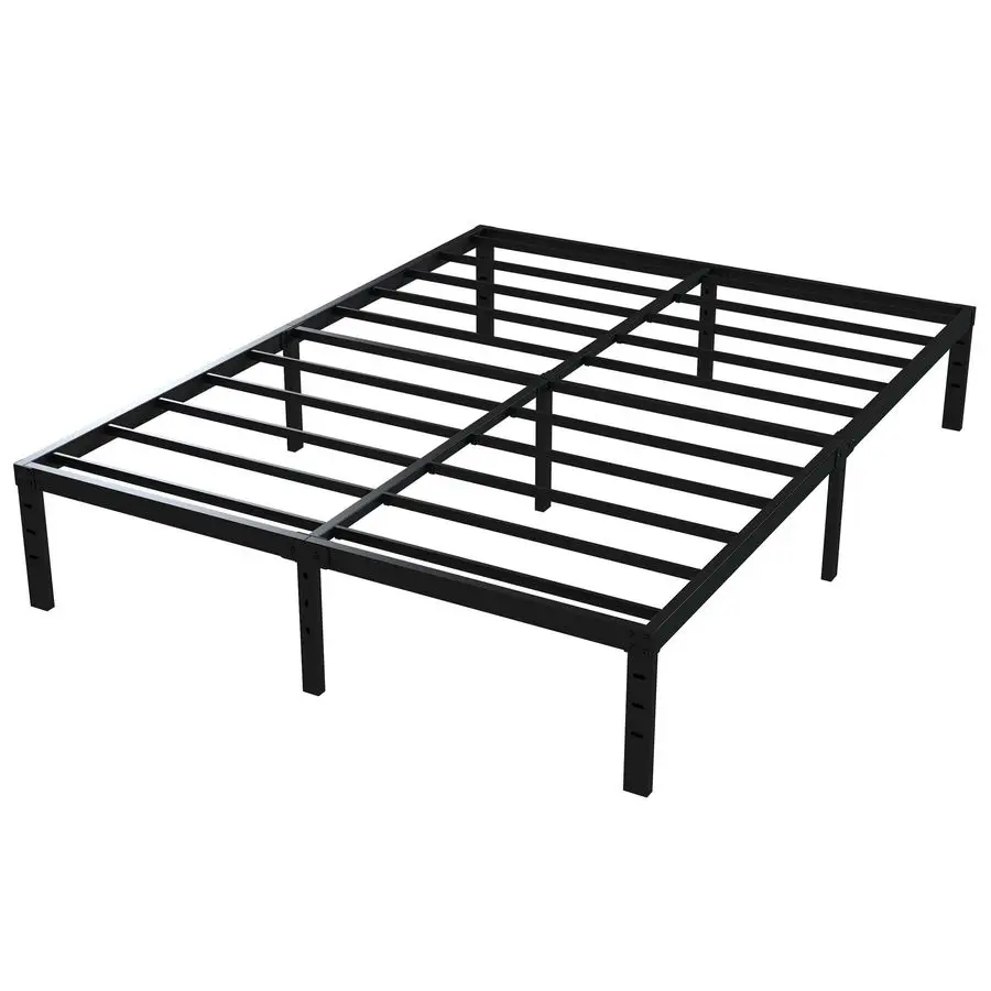 

16 Inch Queen Bed Frame No Box Spring Required, Metal Platform Queen Size Bed Frames with 14 Inch Storage, 3,500 lbs Heavy Duty