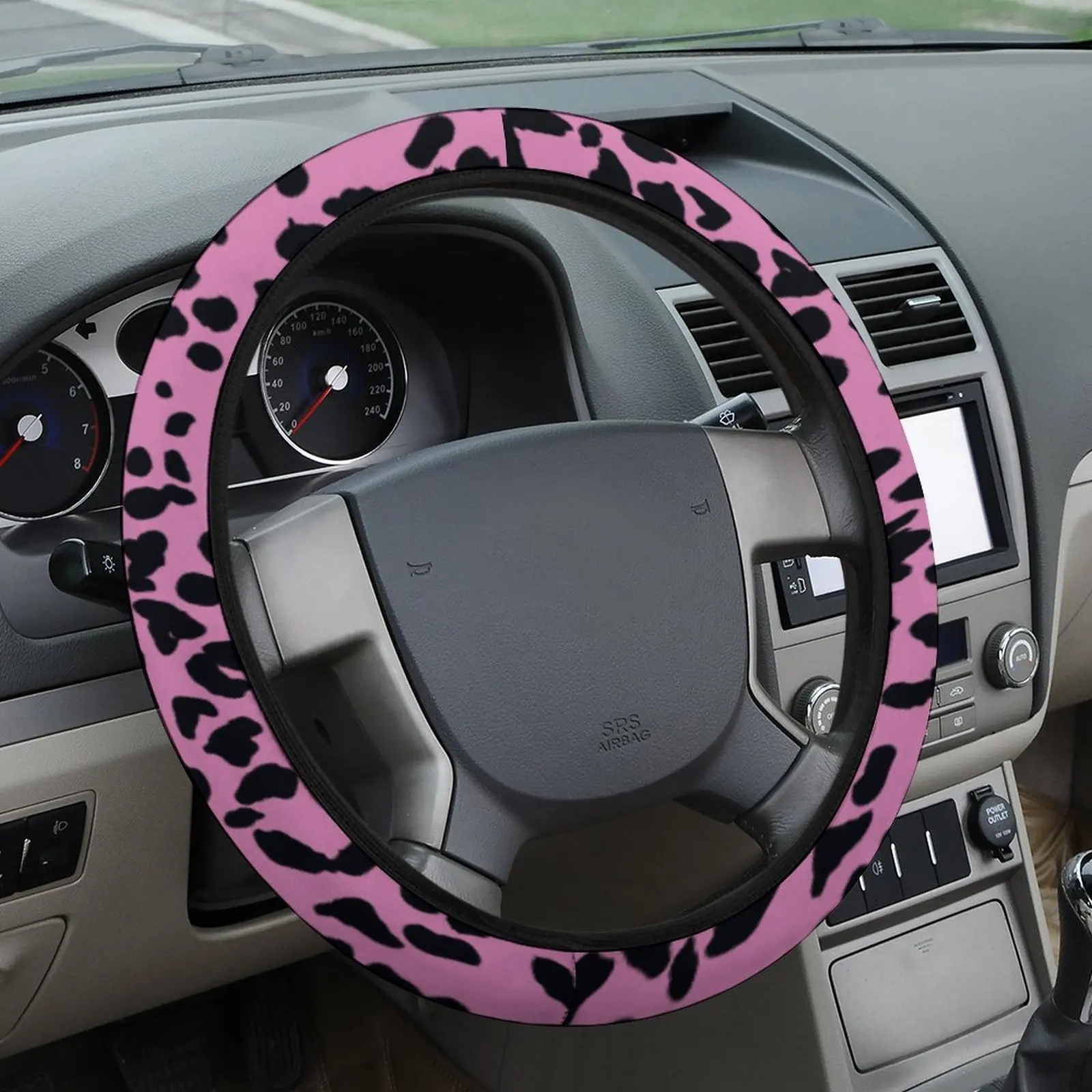 Pokrowce na fotele samochodowe 3D Pink Leopard Printing Type Cushion Four Seasons Universal Auto Front Seat Cover Protector Pad Akcesoria samochodowe — zdjęcie 5