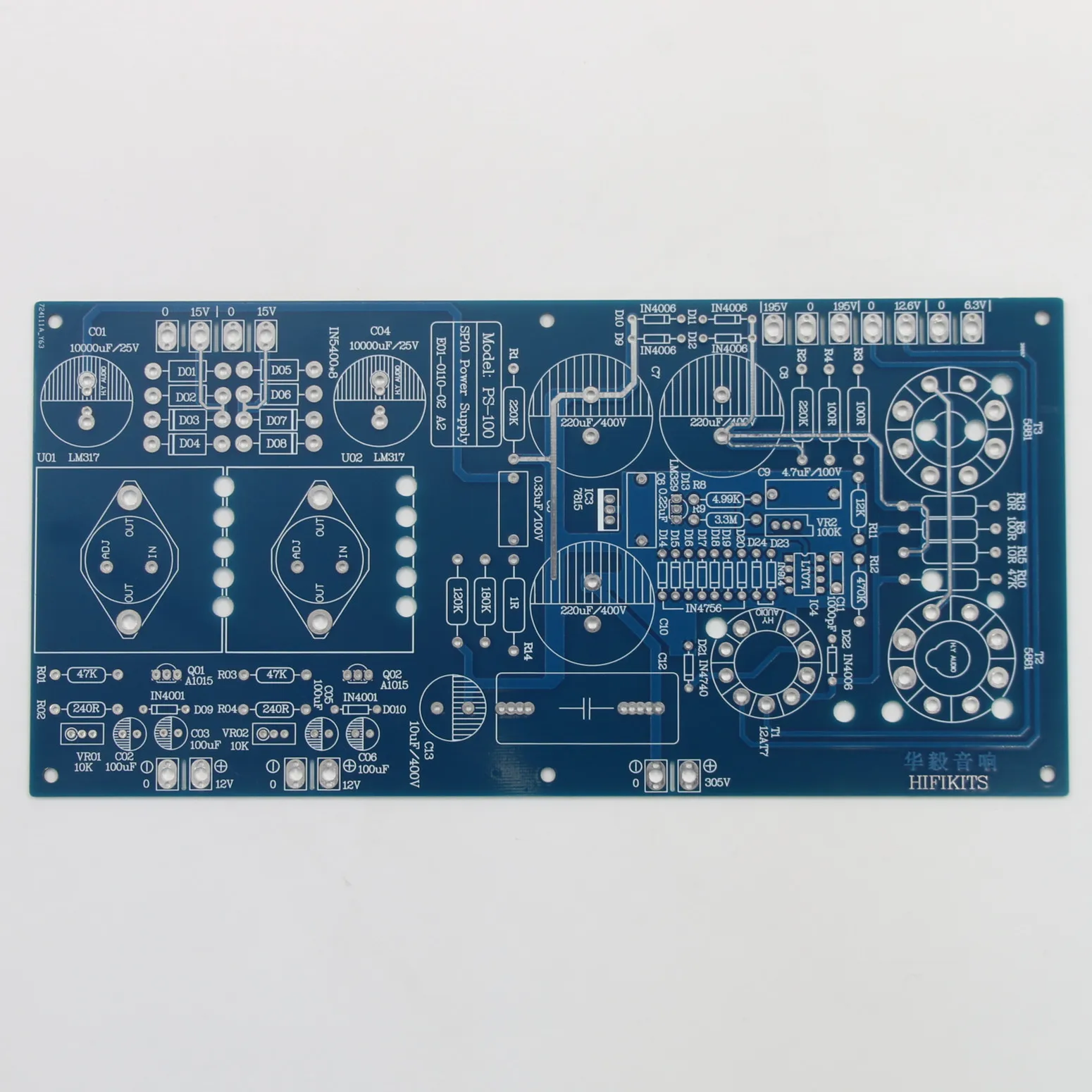 

Based on ARC SP-10 Pre-Amplifier Circuit PS-100 Vacuum Tube Power Supply Board PCB Out DC305V+DC12V+DC12V