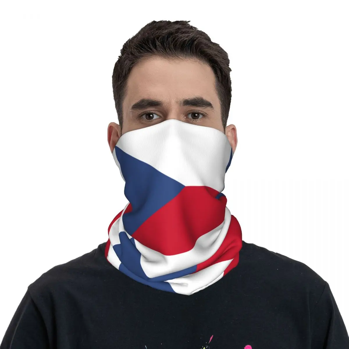 Motorsports Racing Bandana Accessories Neck Cover Czechia Flag Scarf Warm Balaclava For Riding Windproof