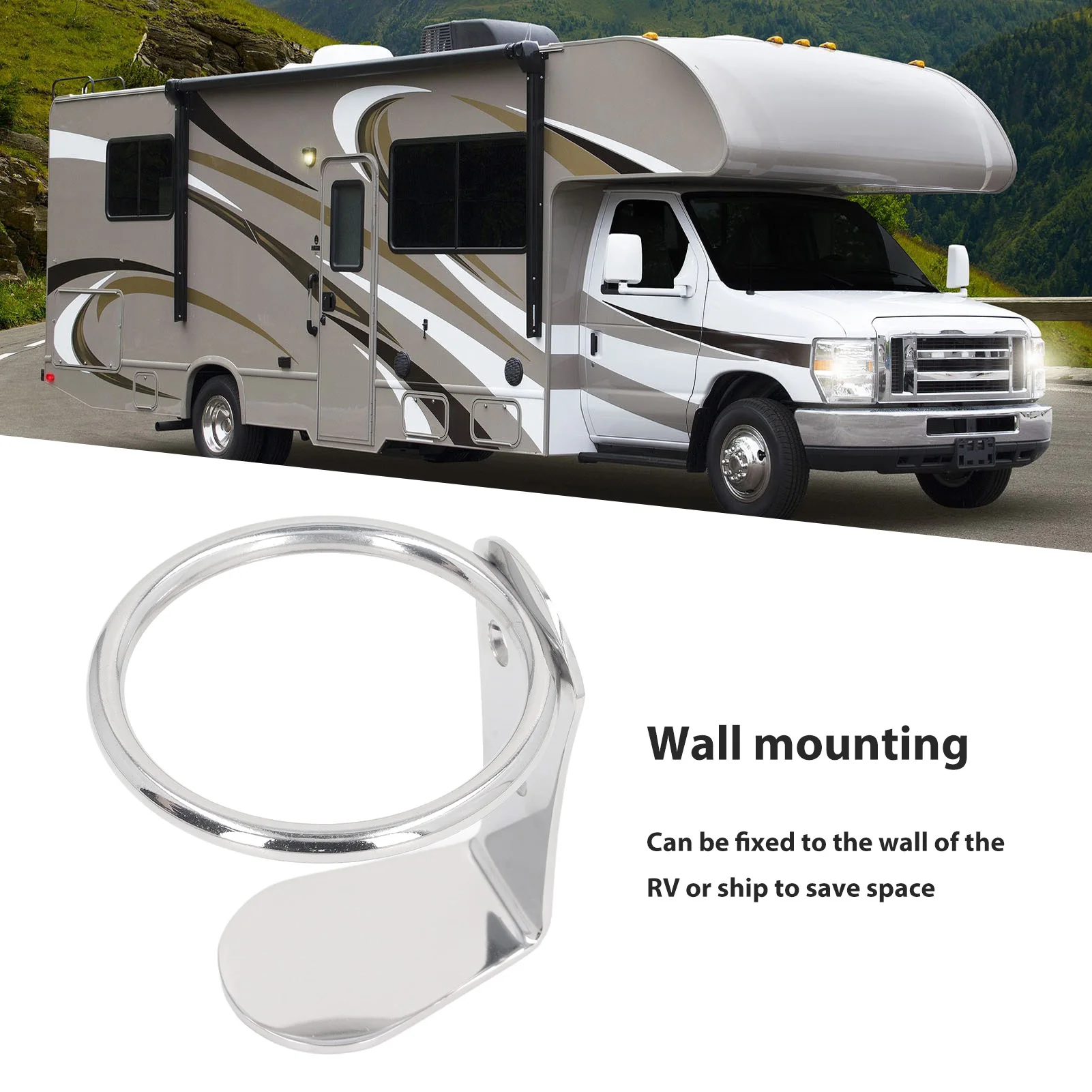 Boat  Drink Holder Boat  Drink Holder Stainless Steel Rustproof Wall Mount Single Boat Drink Mug Holder for RV Yacht