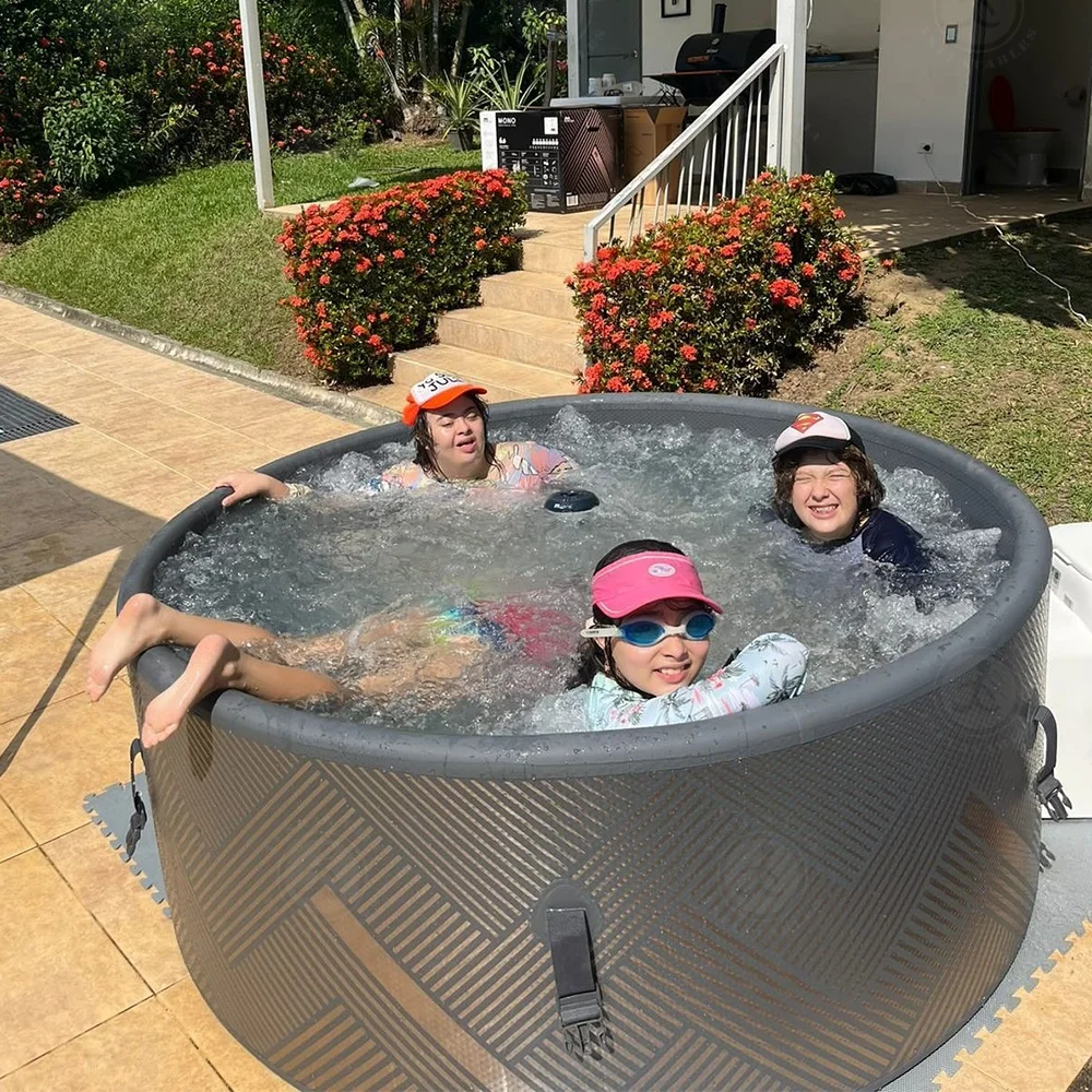 

STLF 4-6 Persons Inflatable Hot Tub Portable Outdoor Air Jet Bubble Spa Tubs for Home Spa Outdoor Garden Whirlpool Spa