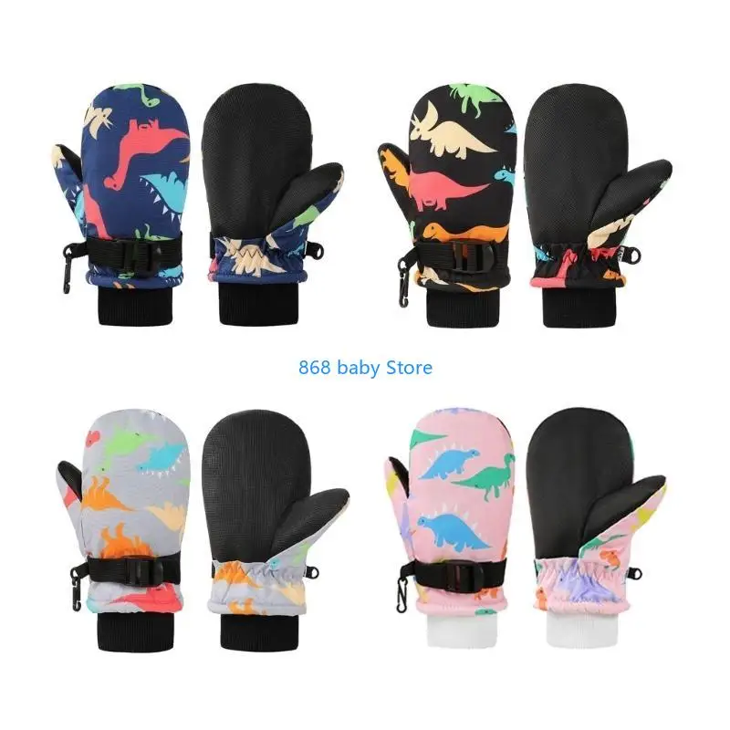

29EE Children's Gloves Outdoor Sports Skiing Mittens Cold Resistant Gloves Windproof Kids Ski Gloves for Winter Fun