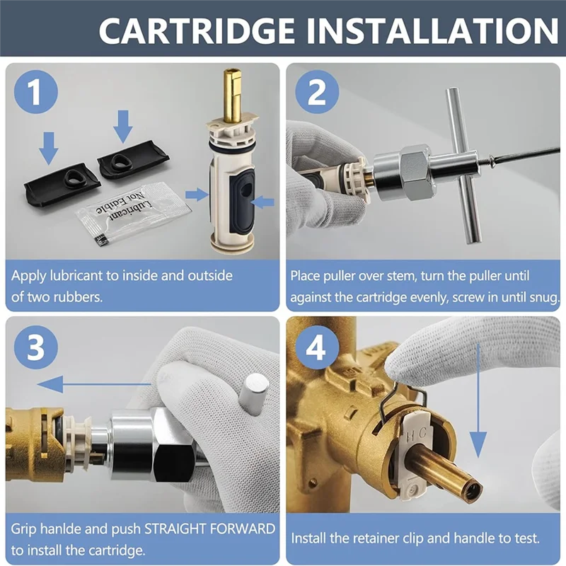 ABMS-For One Handled Hanlde Posi Temp 수도꼭지 카트리지 교체 1222(모엔용 제거 도구 104421 포함)