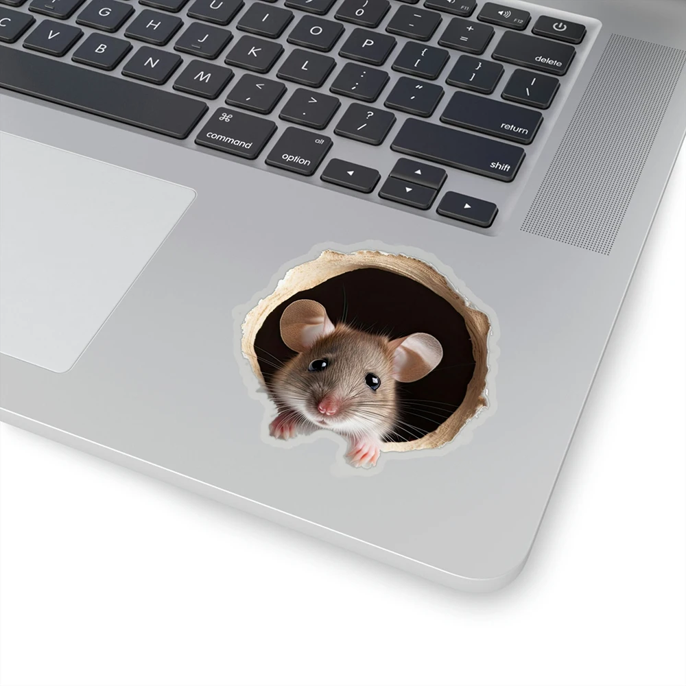 Cute Peek a Boo Mouse Wall Decal Sticker Mouse hole Adorable Wall Decor for Baseboards Playful Wall Art for Kids Room Nursery