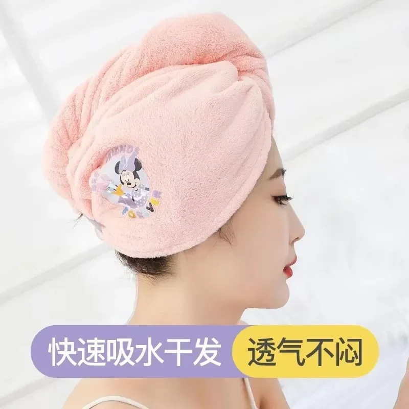 

Disney Stitch Hair Towel Cartoon Minnie Mouse Toy Story Quick Dry Hat Super Absorbent Cap Bath Wrap Wipe Towels Girls Women Gift