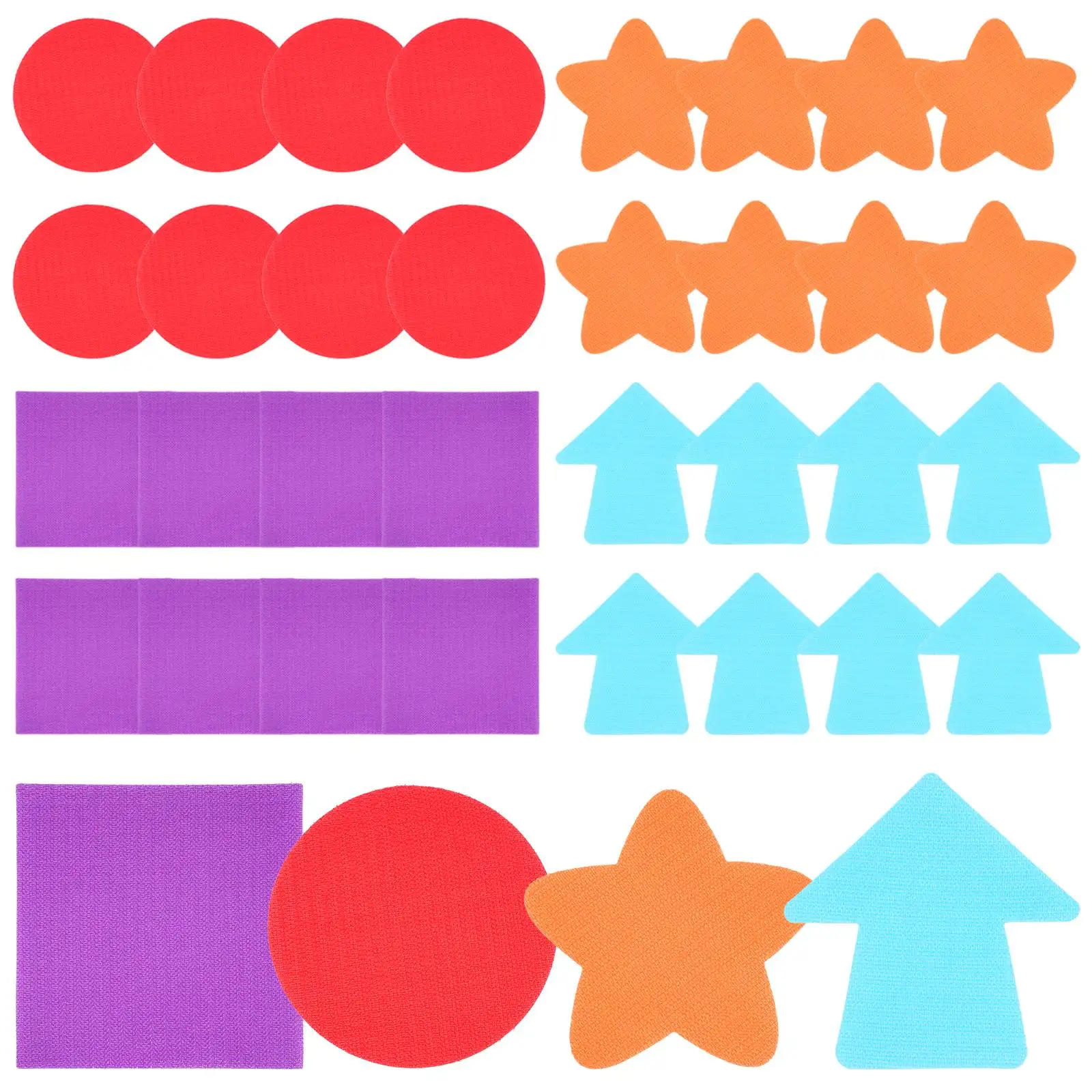 

40pcs CarpetMarkers StarShape LocationSticker Floor KidsRugs OutdoorTag Nylon ClassroomToy Student RugMarkers FloorSpots