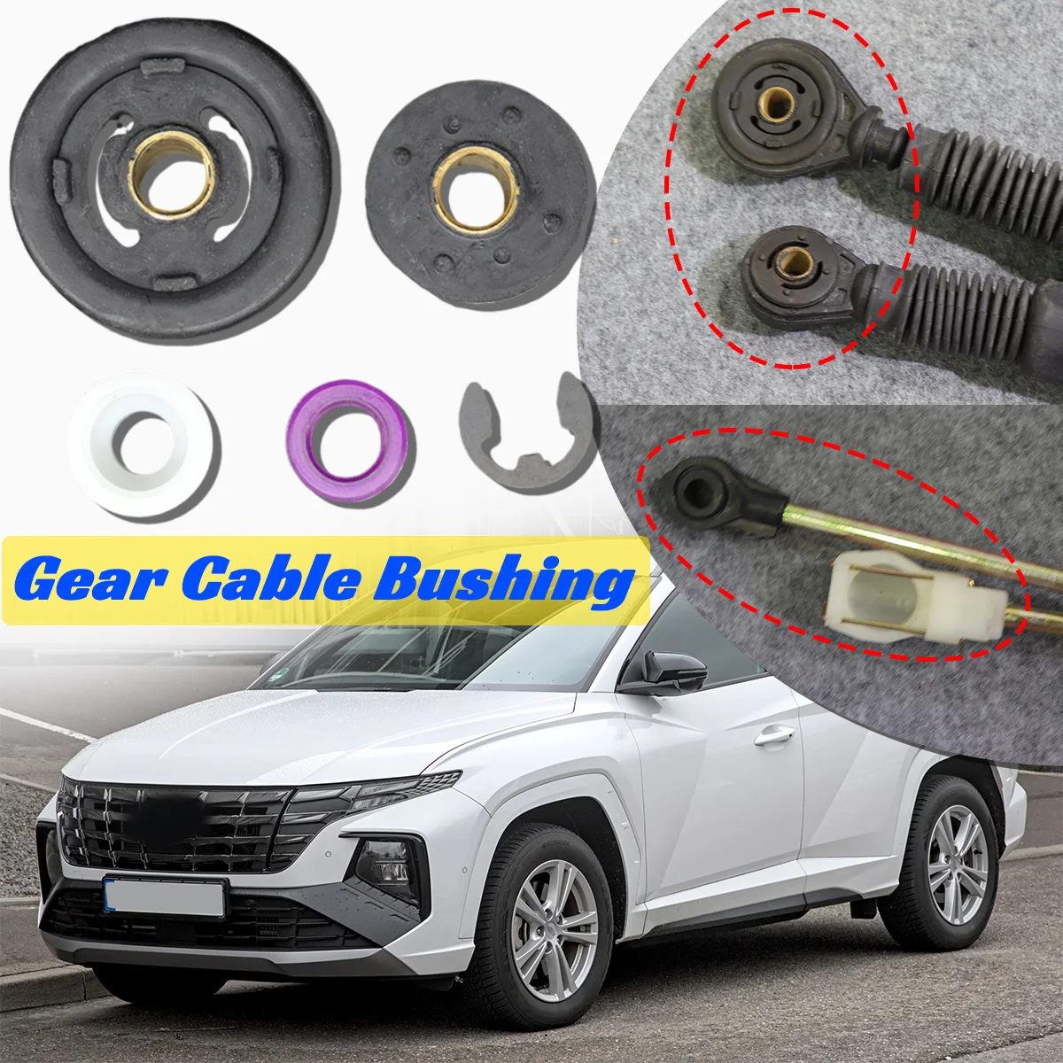 

For Hyundai Tucson JM Elantra XD Sonata EF Lavita FC Gear Shift Selector Lever Linkage Cable Shifter Connect Bushing Rod MT Car