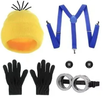 Chapeau de costume de personnage Minions, bonnet tricoté jaune, chapeau créatif pour temps froid, chapeau de cosplay Minions
