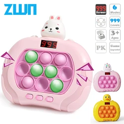 999 Level Electronic Pop Quick Push Bubbles Game Machine Kids Cartoon Fun Squeezing Toys Anti Stress Sensory Bubble Toy Gifts