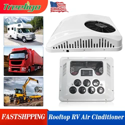 Treeligo  RV Roof Air Conditioner Heat and Cool 12V 24v Electric RV Rooftop Parking ac for Truck Camper Van Caravans Motor home