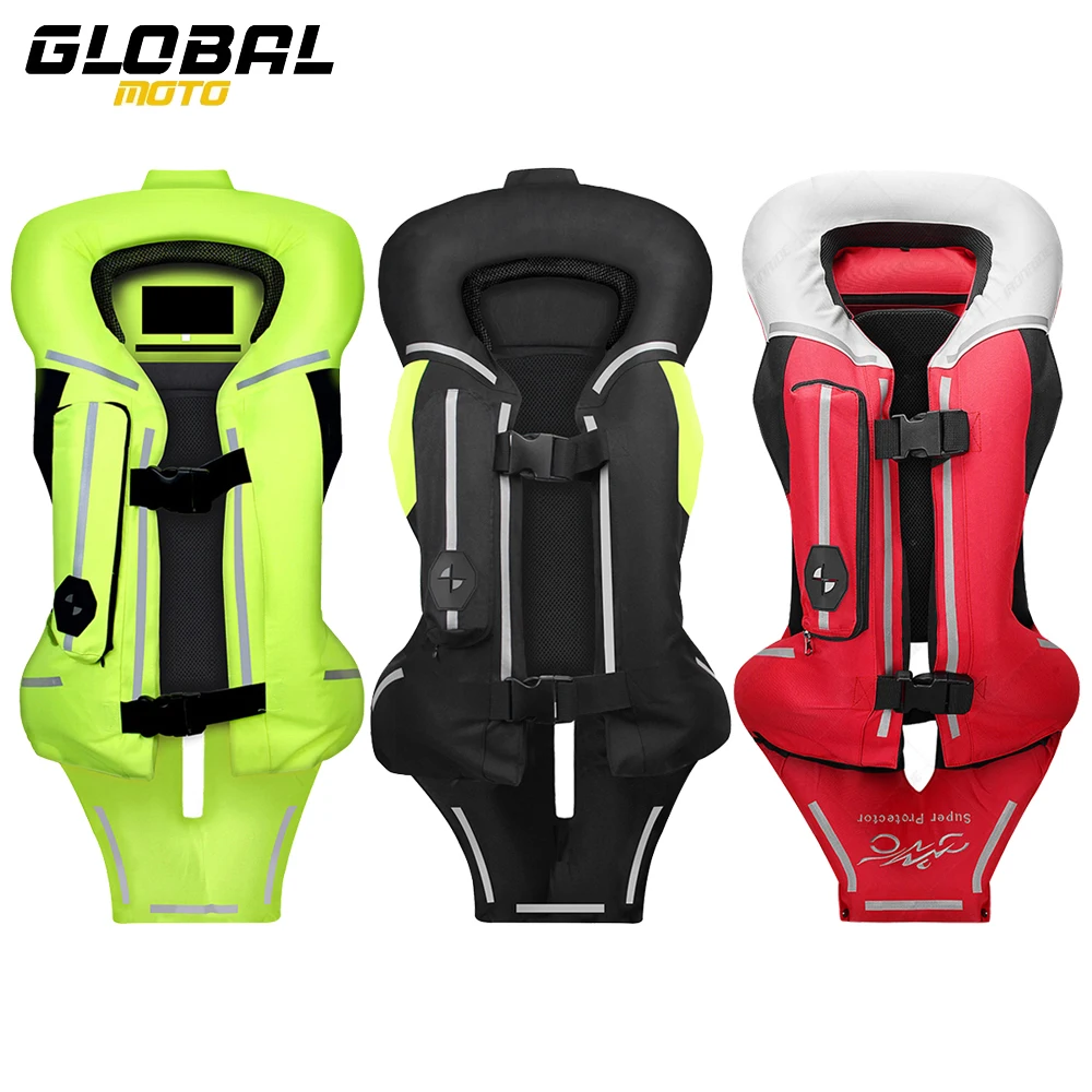 Motorcycle Airbag Vest Anti-Fall Motocross Full Body Vest Reflective Motorbike Airbag Vest Protective Motorcycle Riding Jackets
