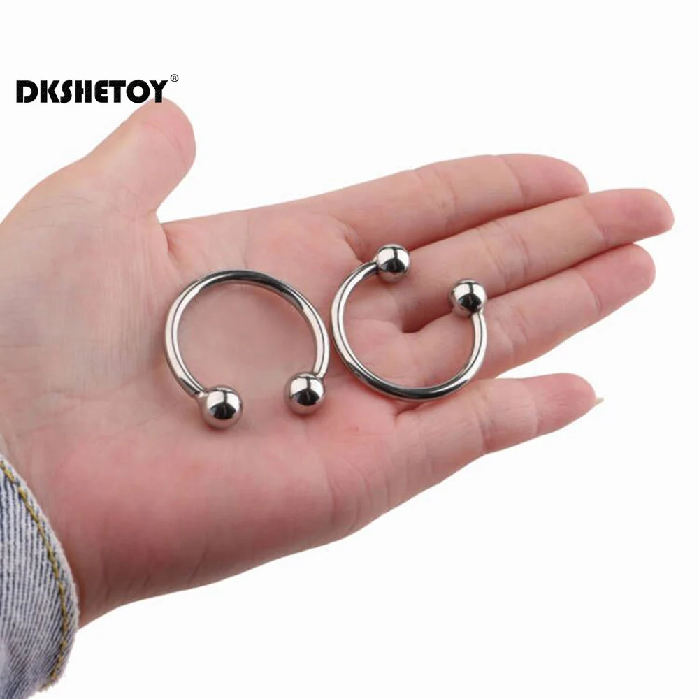 Dual Ball Penis Ring Metal Rings Stimulating Male Adult products Cock Ring Delay Ejaculation Penis Lasting Ring Sex Toys For Men