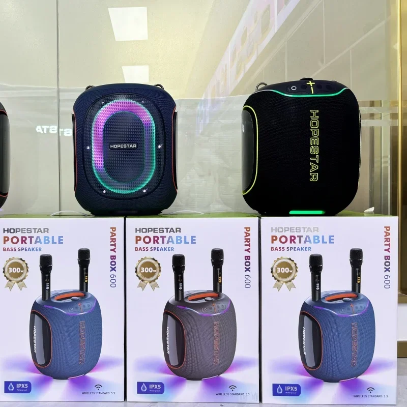 Высокое качество портативный громкоговоритель караоке мощный 300 Вт массивный стерео бас сабвуфер звуковая коробка водонепроницаемые уличные колонки manu
