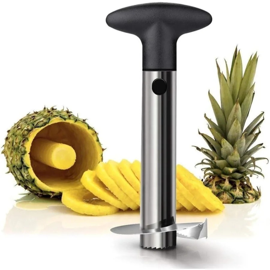 Affettatrice per ananas in acciaio inossidabile per uso in cucina: efficiente strumento per la preparazione della frutta con design EasytoClean e Co durevole