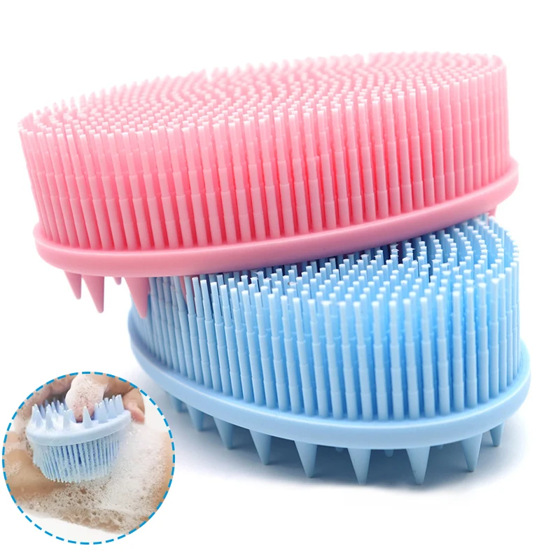 Brosse à shampoing portable en silicone, brosse de massage du cuir chevelu doux, bain, douche à cheveux, peigne, soins de santé