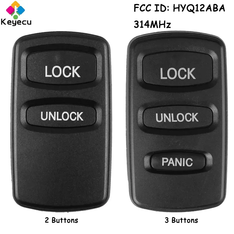 Klawisz zdalnie sterowanym samochodowym KEYECU z 2 3 przyciskami 314MHz dla mitsusu Eclipse Galant 1999 2000 2001 Fob FCC ID: HYQ12ABA