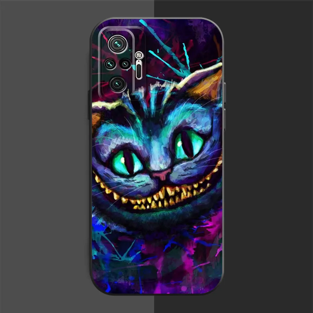 Phone Case for Redmi 9T 10 9 9A 12C 10C 10A A2 A1 Plus 12 9C K50 Gaming K40 Pro Disney Alice In Wonderland Cheshire Cats Cover