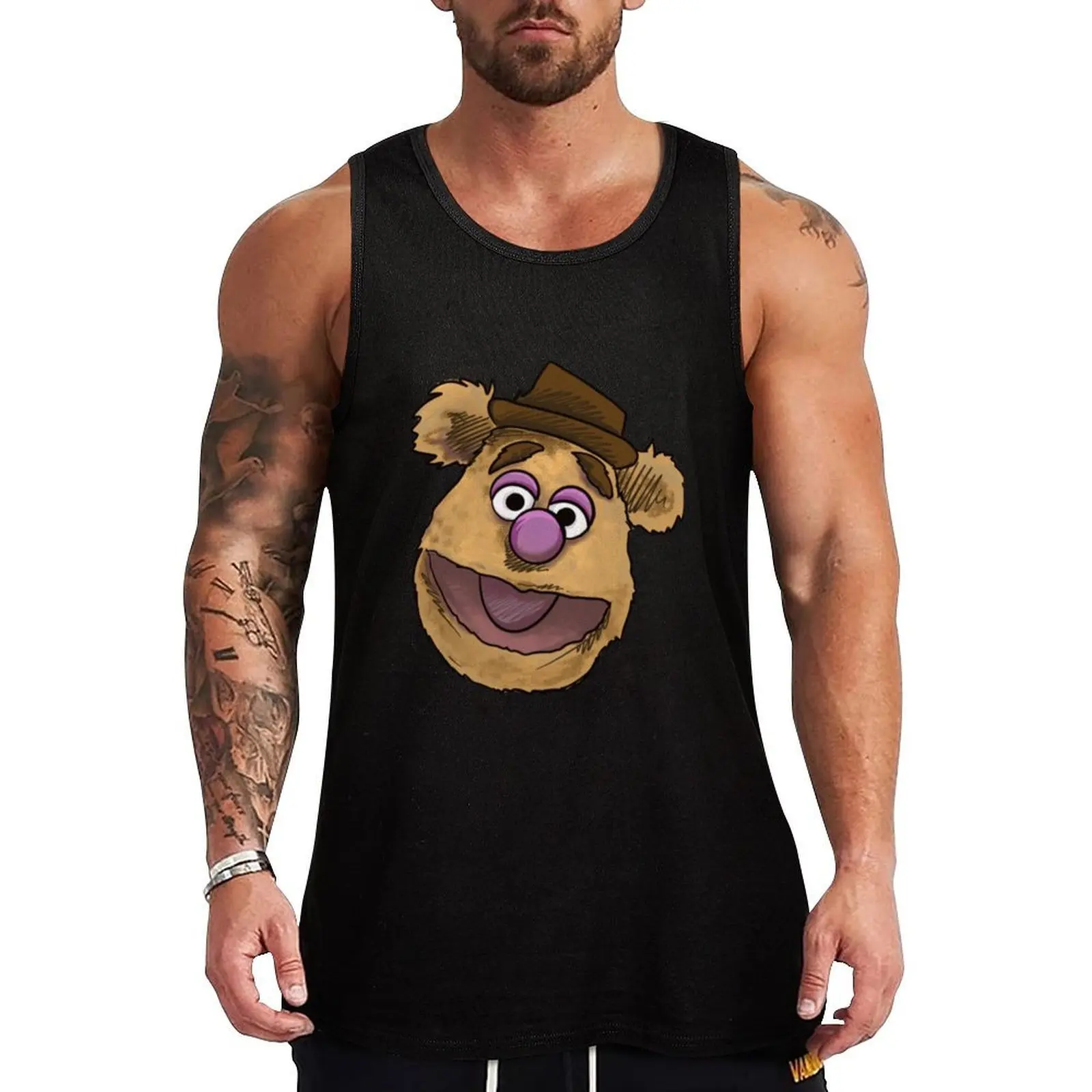 Fozzy Bear Smarter than the average bear Camiseta sin mangas informal para la calle, camiseta urbana sin mangas