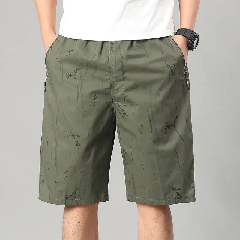 Мужские повседневные рабочие шорты большого размера с короткой эластичной резинкой на талии, пляжные купальники высокого качества, быстросохнущие шорты для бега
