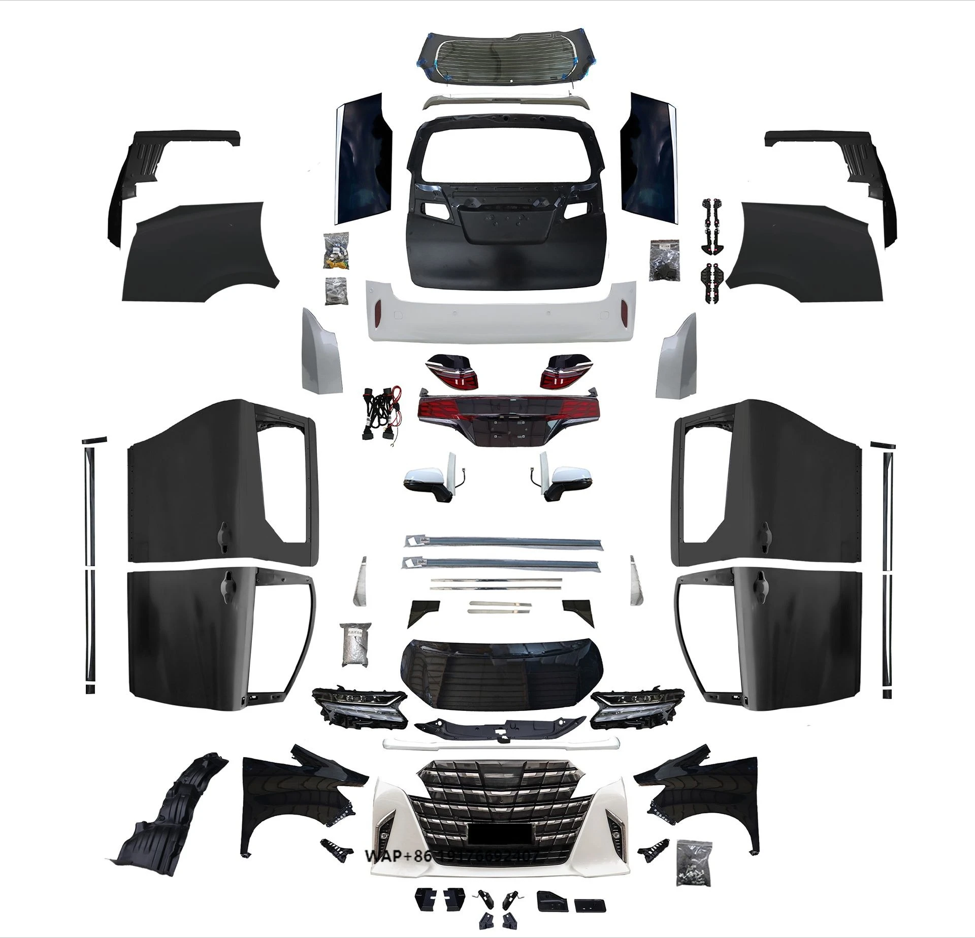 2024 for Alpha 1 1-to-1 Belt Door Waistline Kit Upgrade New Condition for 2008-2014 for Alpha Car Bumpers