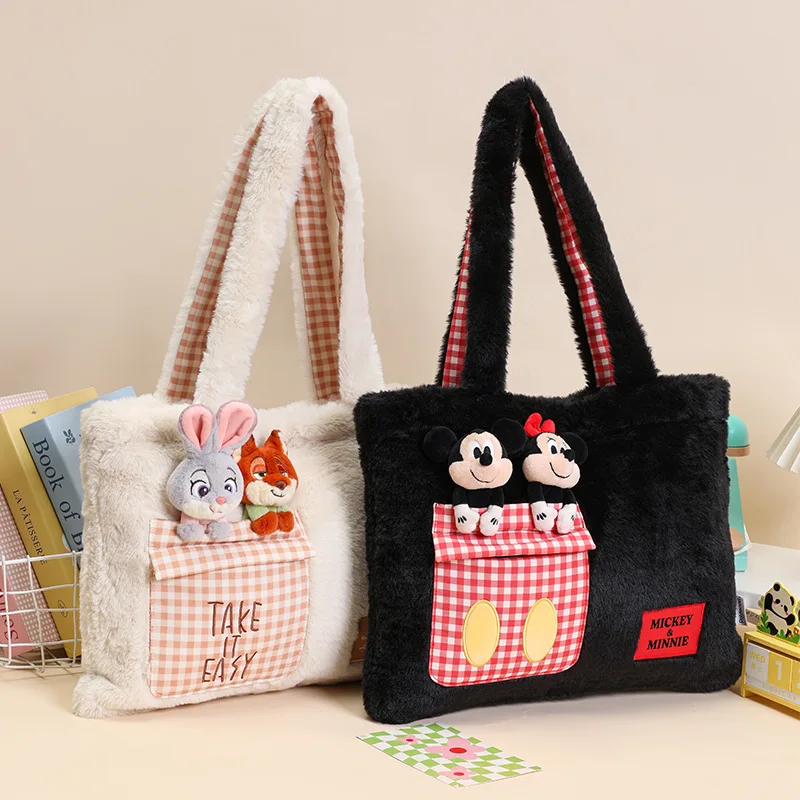 

2025 Disney New Women'S Handbag Fashion High Quality Women'S Shoulder Bag Cartoon Versatile Large Capacity Women'S Shopping Bag