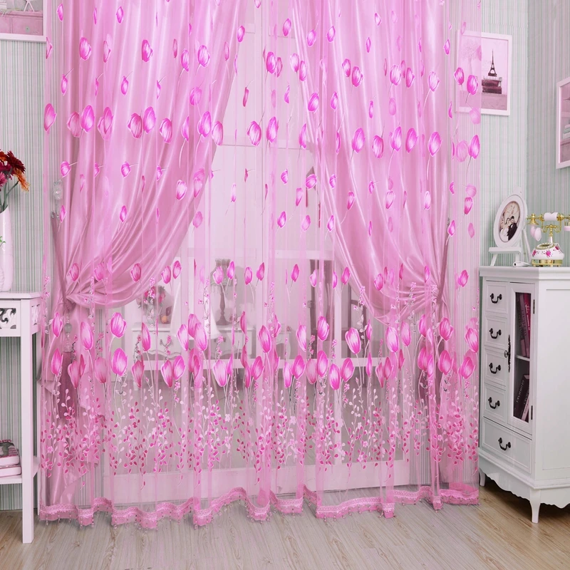 Modern Tulle Curtains For Living Room Purple Curtains For Children Bedroom Door Short Kitchen Window Curtains Kids Drape 971153