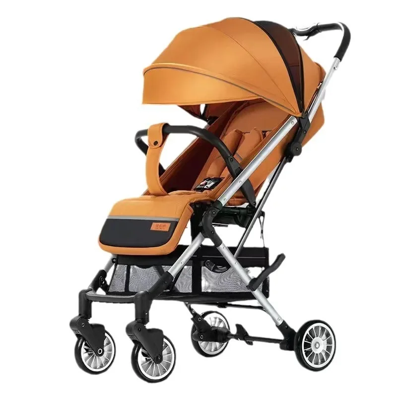 High-landscape baby strollers, one-button three-fold, portable summer baby walking artifact children's trolley