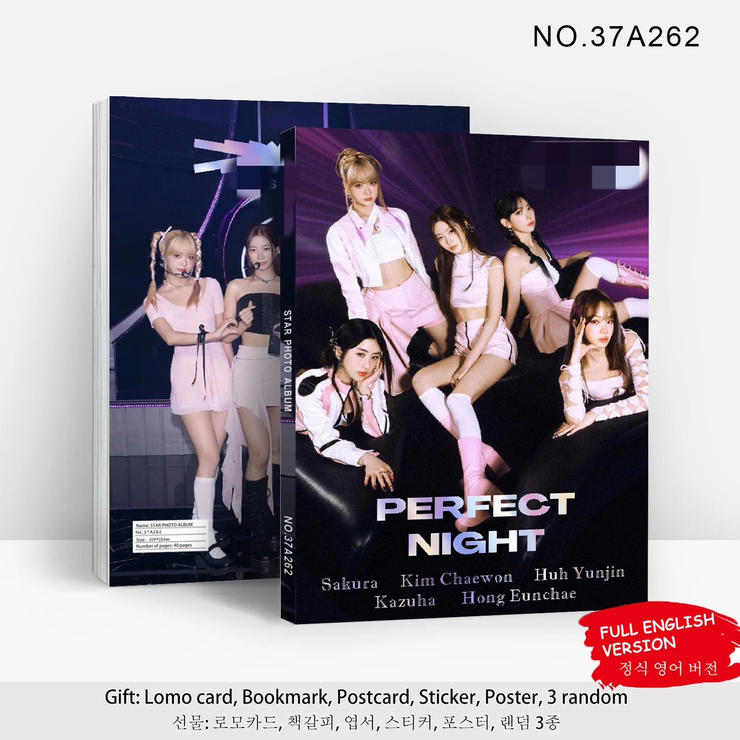 Girl Idol New Album PERFECT NIGHT Series Photo Collection SAKURA CHAEWON YUNJIN KAZUHA EUNCHAE Poster Collection Fans Gifts