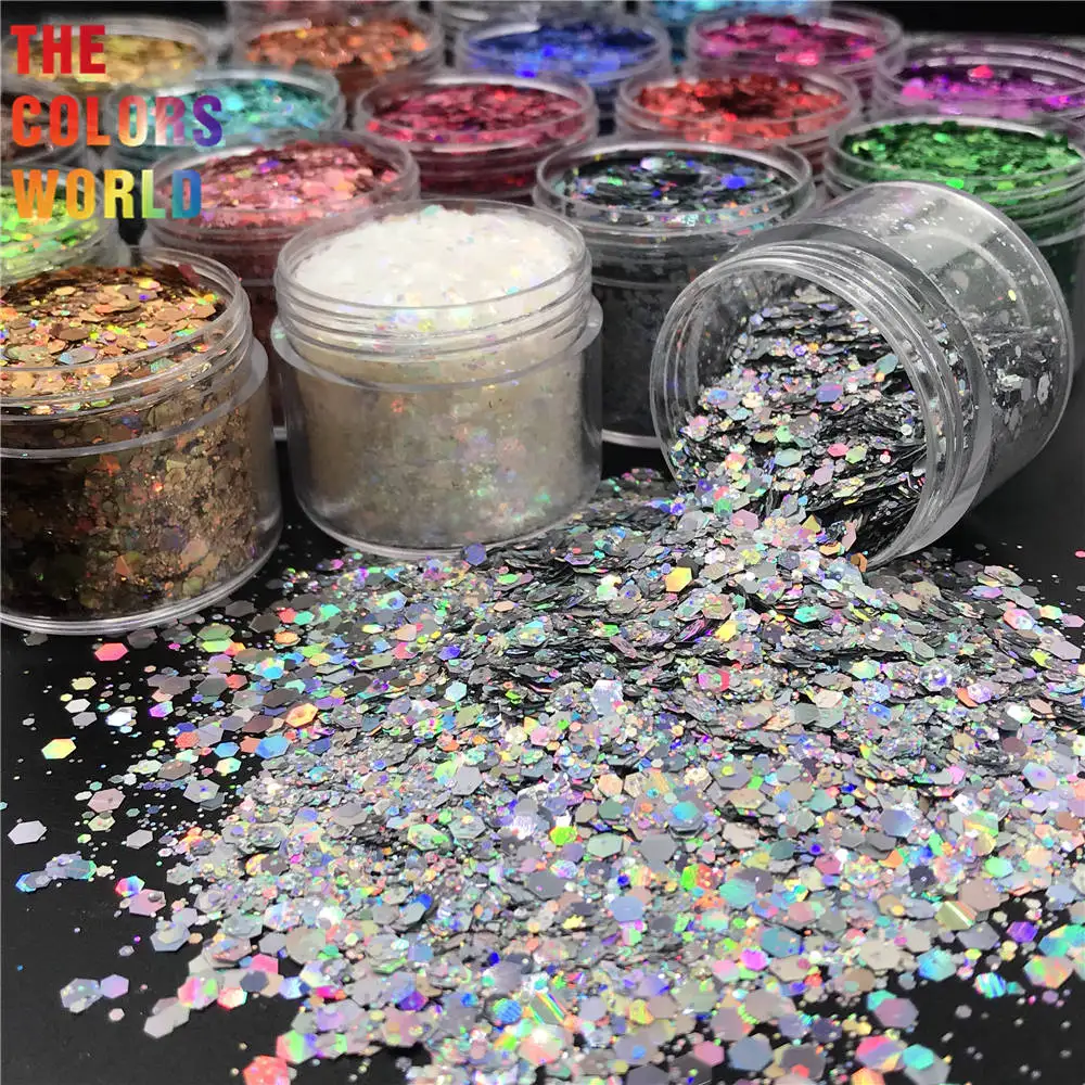 TCT-082 grosso Mix forma Laser colore Nail Glitter per Nail Art decorazione fai da te Body Art decorazione trucco FacePainting manuale fai da te