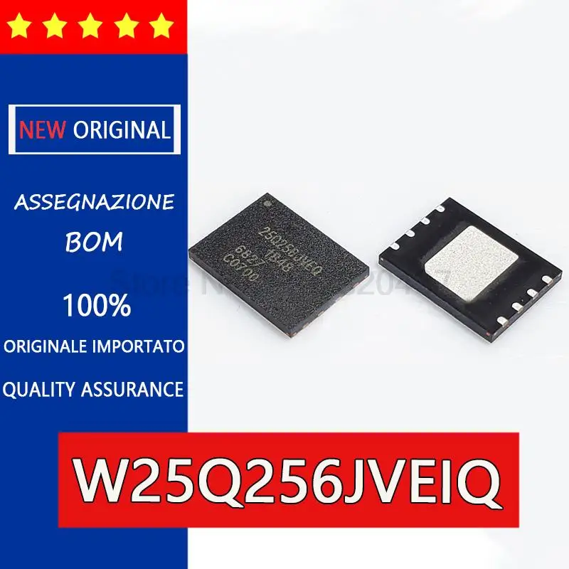 W25Q256JVEIQ WSON8  32MB 256Mbit Memory 25Q256JVEQ Memory chips, memory chips, flash memory 32 MB memory chip 256 mbit