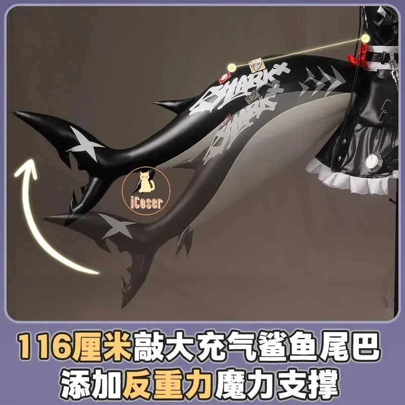 25COSZenless Zone Zero Ellen Joe Cosplay disfraz peluca vestido de sirvienta pendientes cola inflable Victoria limpieza fiesta de Halloween W