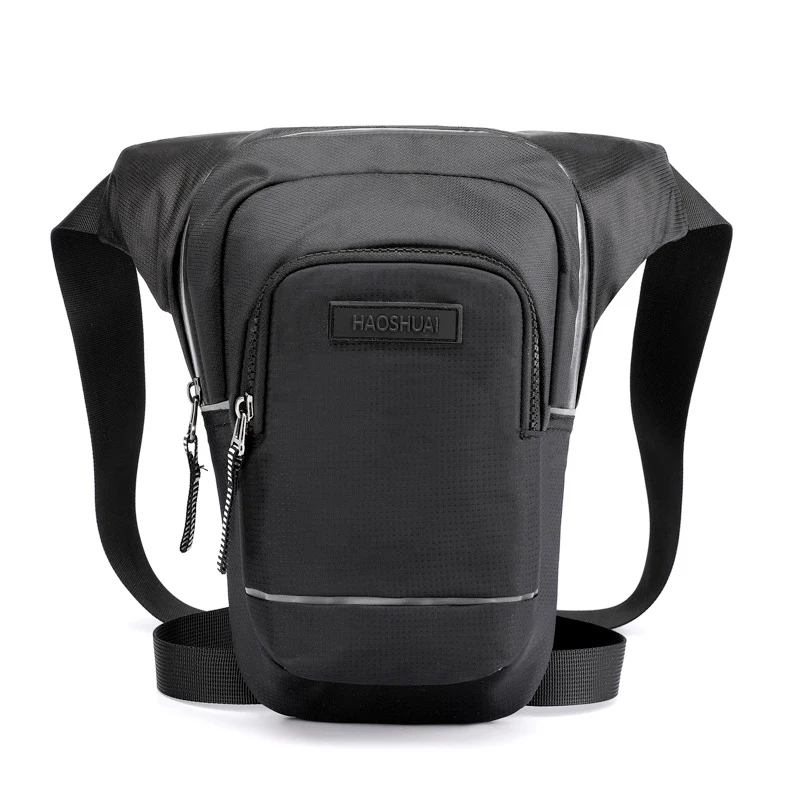 Motorcycle Rider Reflective Drop Leg Bag for Men Travel Messenger Cross Body Hip Thigh Bags Male Nylon Belt Waist Fanny Pack New