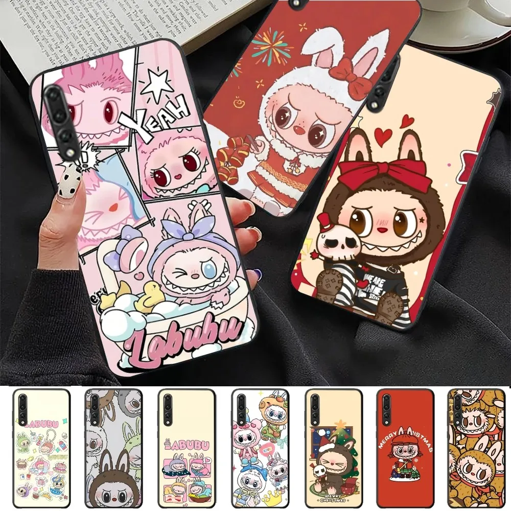 New K-Kawaii Cute L-Labubu Phone Case For Huawei P 8 9 10 20 30 40 50 Pro Lite Psmart Honor 10 lite 70 Mate 20lite