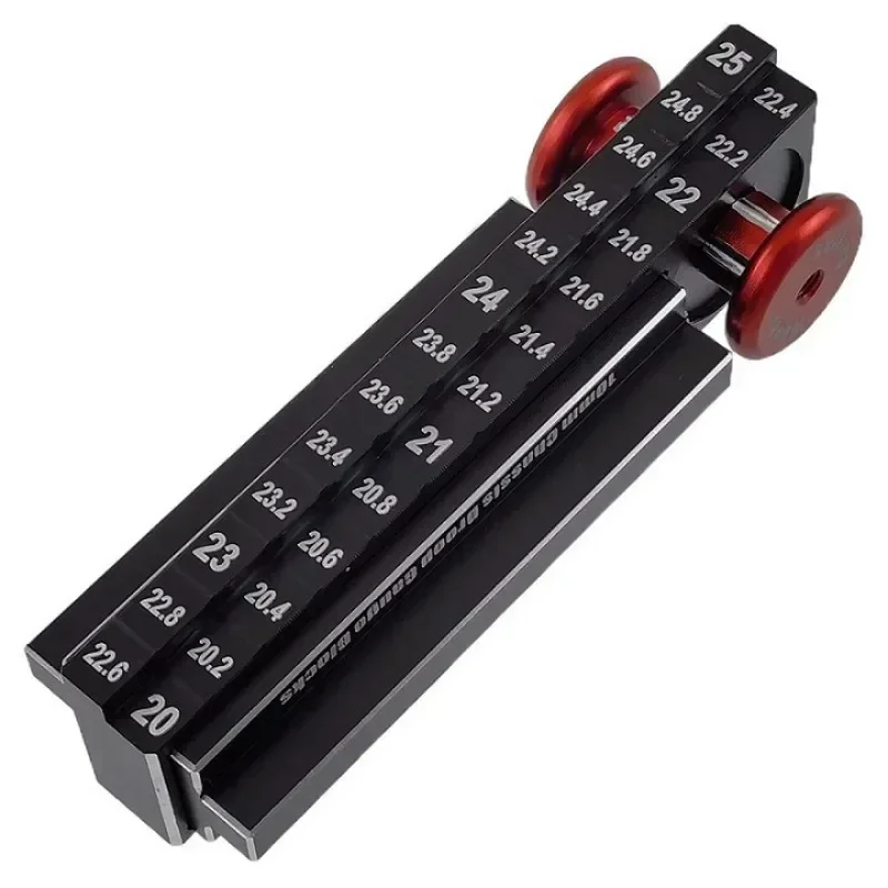 

RC Height Ruler Tool 20-25mm Ruler 10mm Chassis Droop Blocks With Magnetism Detachable Measuring Wheel for 1/10 RC Vehicle