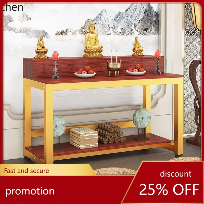 

CZ Guanyin God of Wealth Home Offering Table Shrine Simple Tribute Incense Incense Table, Offering Table