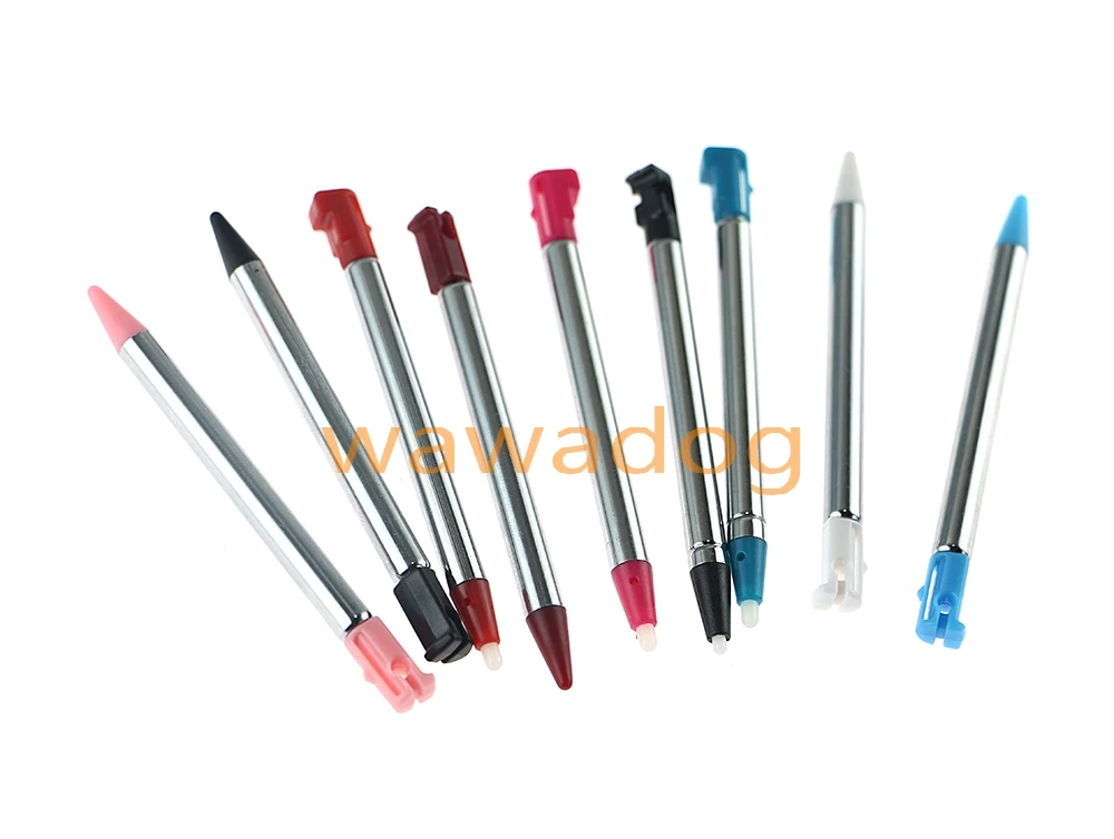 100 Uds corto ajustable para Nintendo 3DS lápiz táctil de lápiz óptico retráctil de Metal extensible