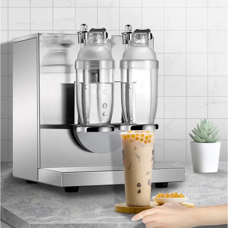 Commercial Boba shaker Bubble Tea Shaker Double-head Pearl Milk Tea Shaking Machine Stainless Steel Milk Tea Shaker Cup Shaker