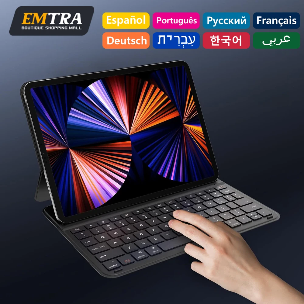 

Магнитная клавиатура Magic Keyboard для iPad 11th 10th Bluetooth Keyboard Wireless для iPad Air 4 5 6 Pro 11 10,9 дюймов mart Magnetic Book Cover