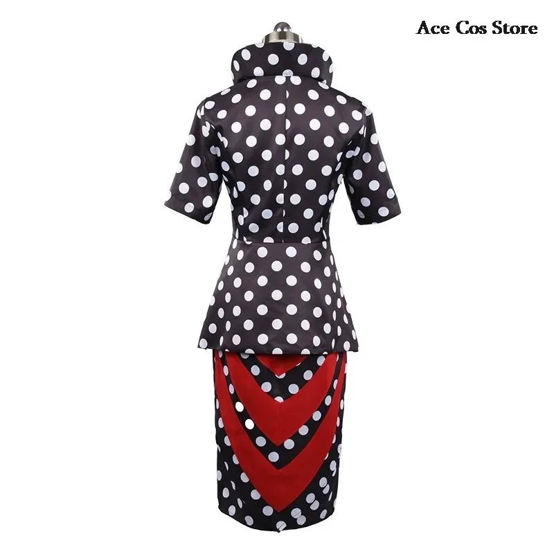 Film da favola Horror Coraline madre Costume Cosplay parrucca Polka Dress Secret Adult Halloween Party spaventoso vestito da gioco di ruolo