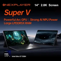 OneXPlayer Super V 14" 2.8K OLED 120Hz Gaming Laptop Tablet Intel Core Ultra X7 358H Arc B390 48GB DDR5 1TB SSD 85.58Wh Battery