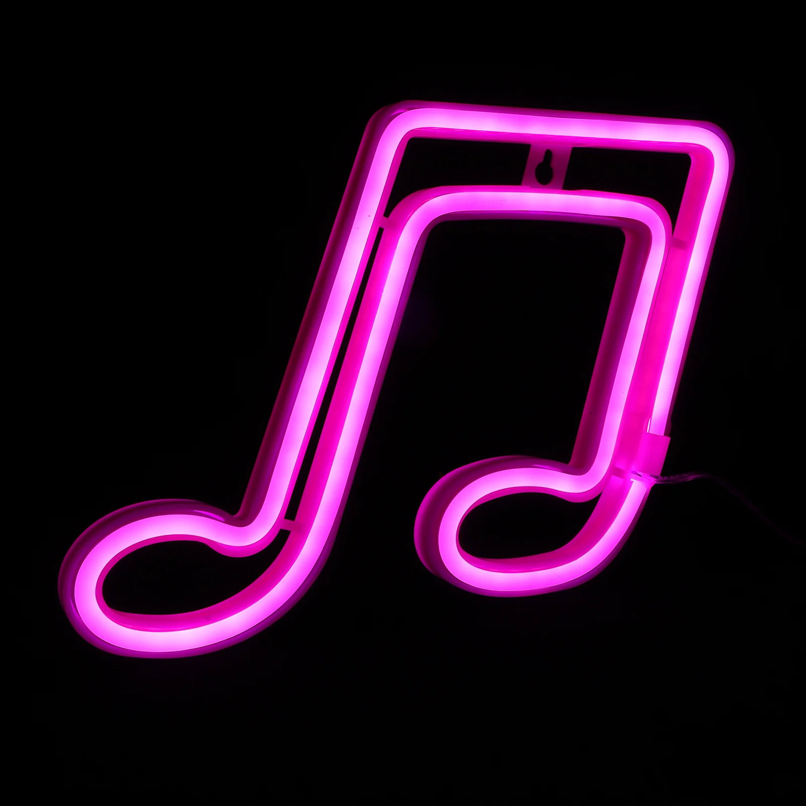 Note Shape Night Light Led Lamp For Bedroom Decor Neon Light Ornament Tabletop Decorative Lighting Note Modeling Atmosphere Lamp