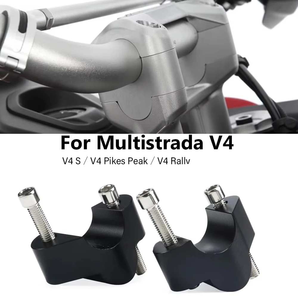 

Motorcycle For Ducati Multistrada V4 S V4S V4 Pikes Peak Rally Handlebar Riser Heightening Clamp Mount Kit