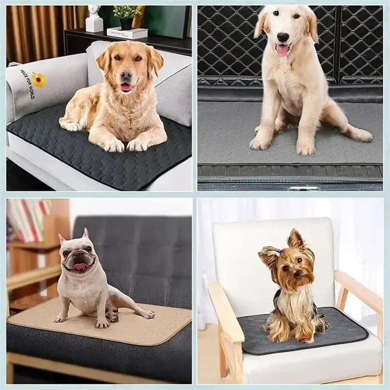 Washable Dog Pet Diaper Mat Urine Absorbent Environment Protect Diaper Mat Waterproof Reusable Training Pad Dog Car Seat Bed