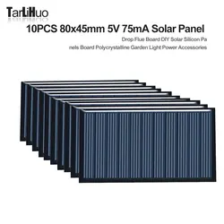 Diy 태양 전지, 5V, 75mA, 80x45mm, 다결정 실리콘, 미니 태양 전지 패널, 배터리, 전화 충전기, 캠프 잔디 램프