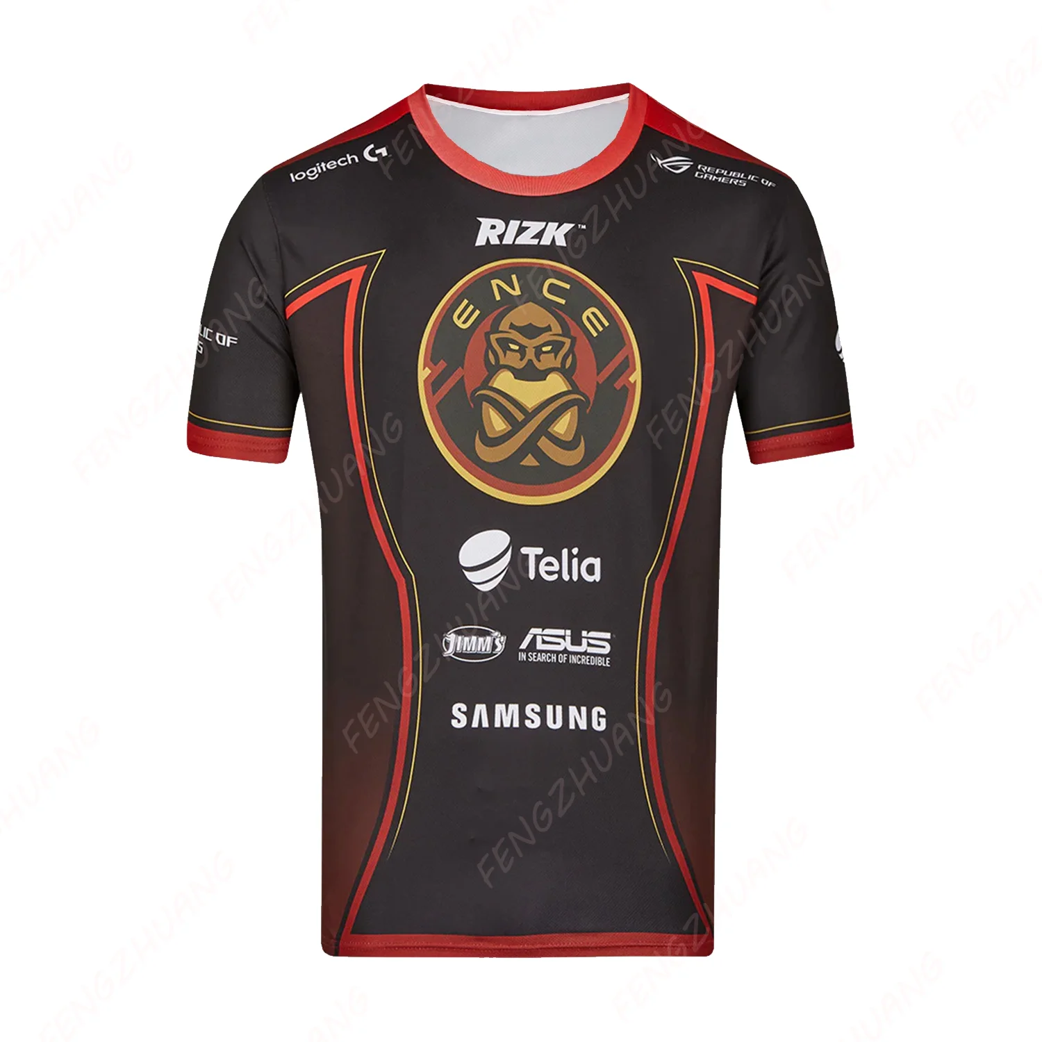 ENCE Player Jersey League of Legends Juniors Outdoor Sweat Absorbent Quick Dry Soccer Jersey Summer Classic Loose Jersey T-Shirt