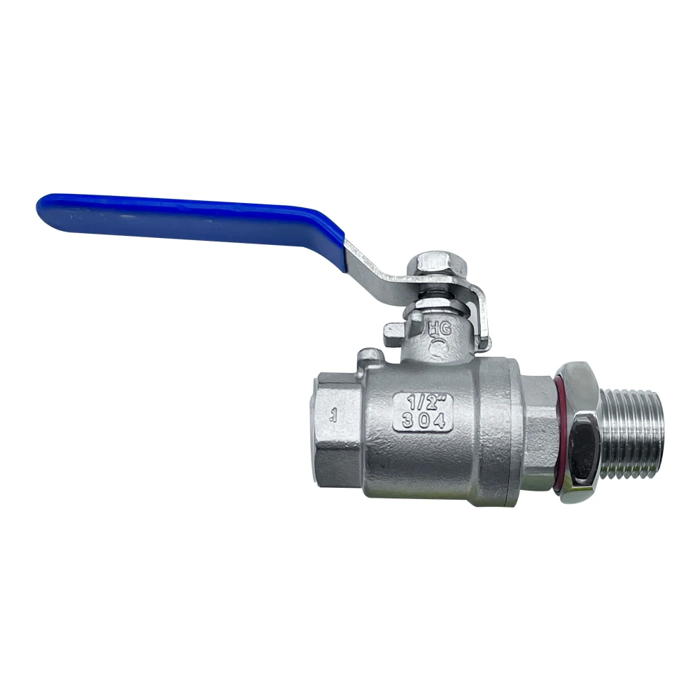 KegLand 1/2 BSP Stainless Ball Valve Assembly (TO Port  Pot Or Keg)