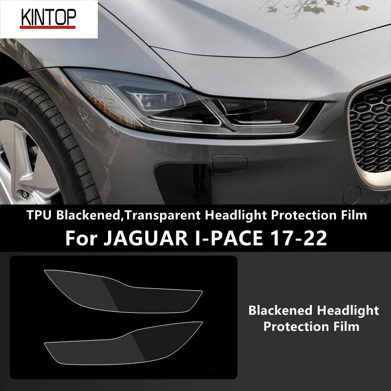 

For JAGUAR I-PACE 17-22 TPU Blackened,Transparent Headlight Protective Film, Headlight Protection,Film Modification